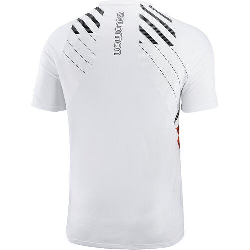 HERREN SENSE AERO SS TEE M WHITE/FIERY RED/BLAC