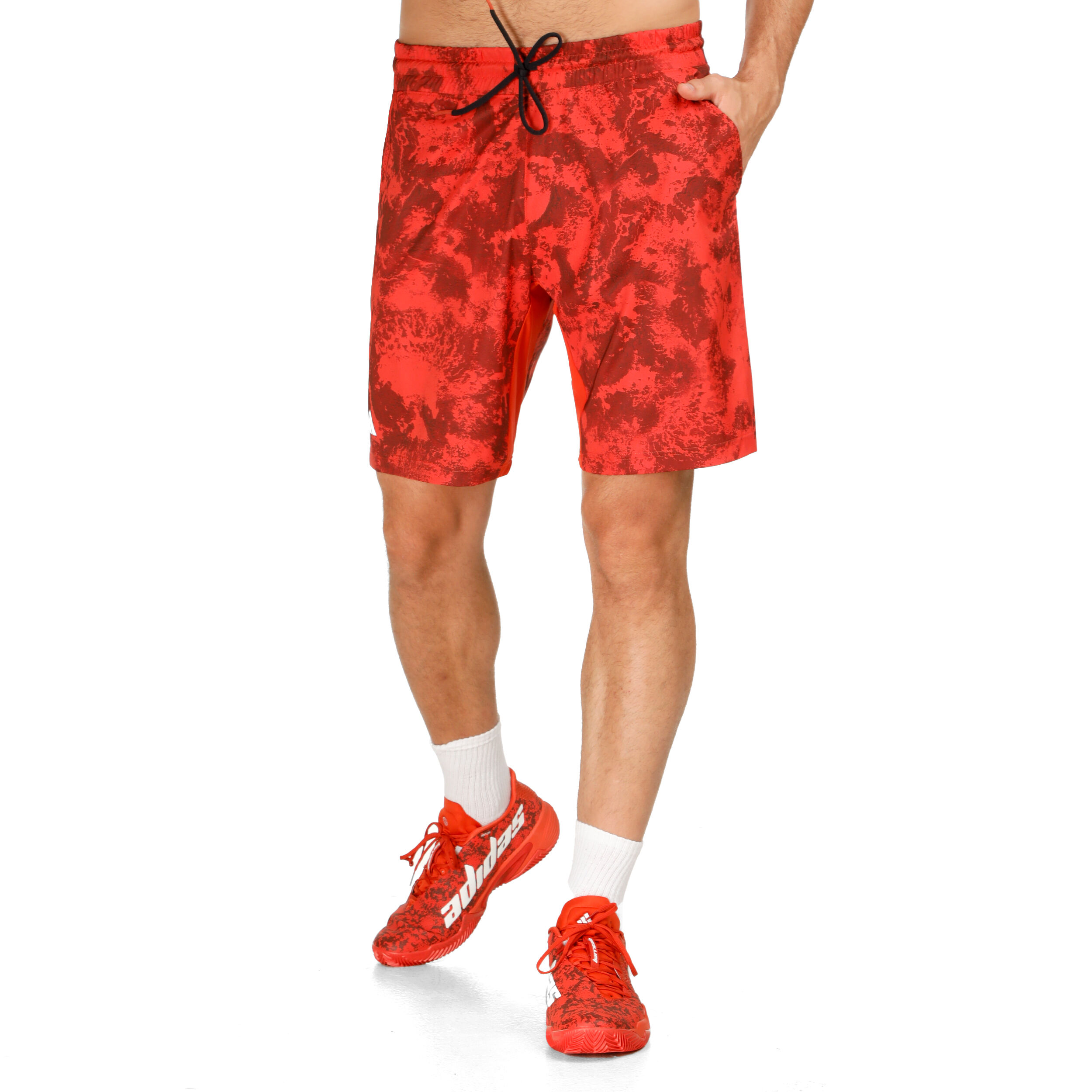 Paris 2N1 Shorts Herren - Orange, Rot