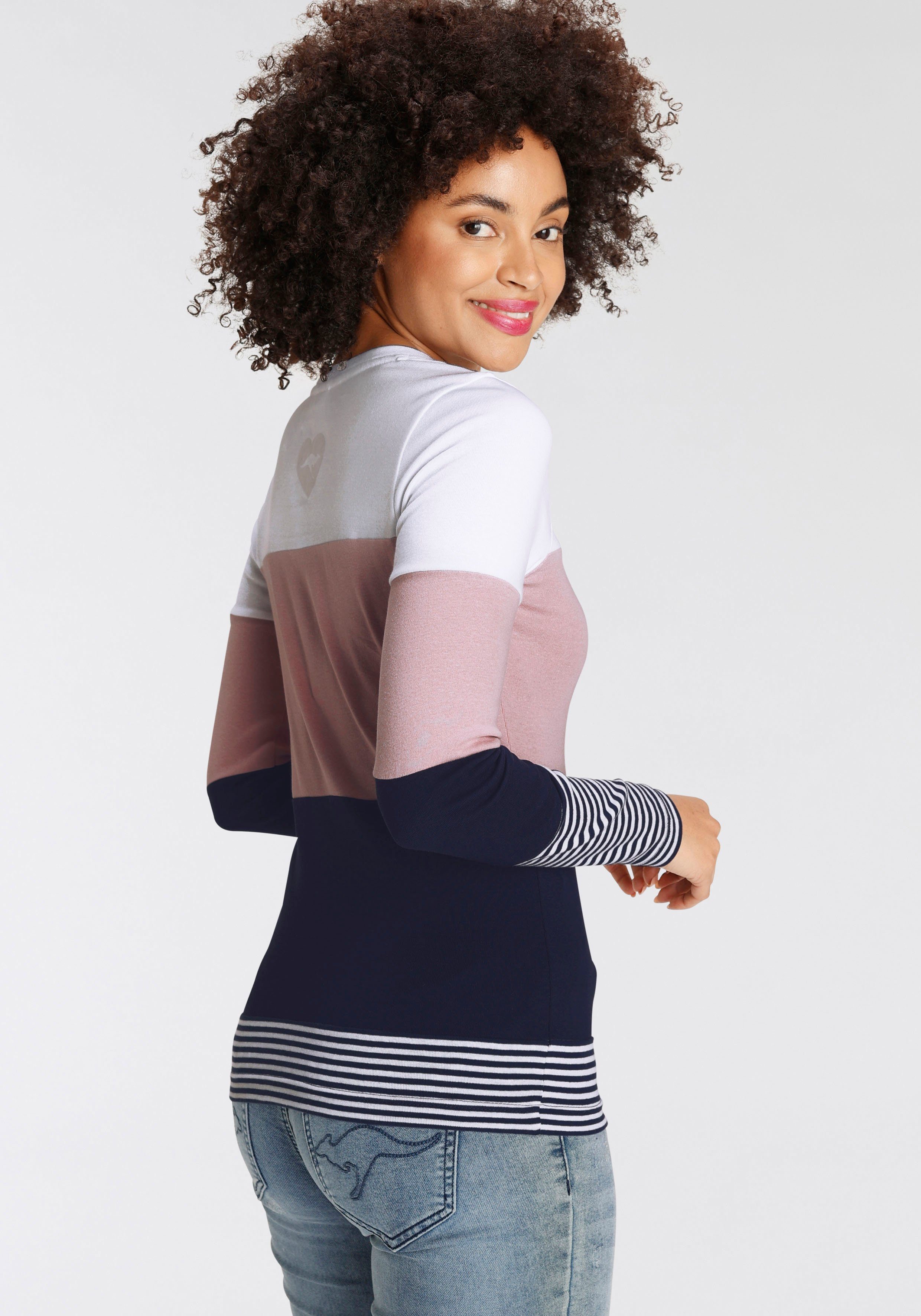 KangaROOS Longsleeve im trendingen Colourblocking-Mix - NEUE KOLLEKTION