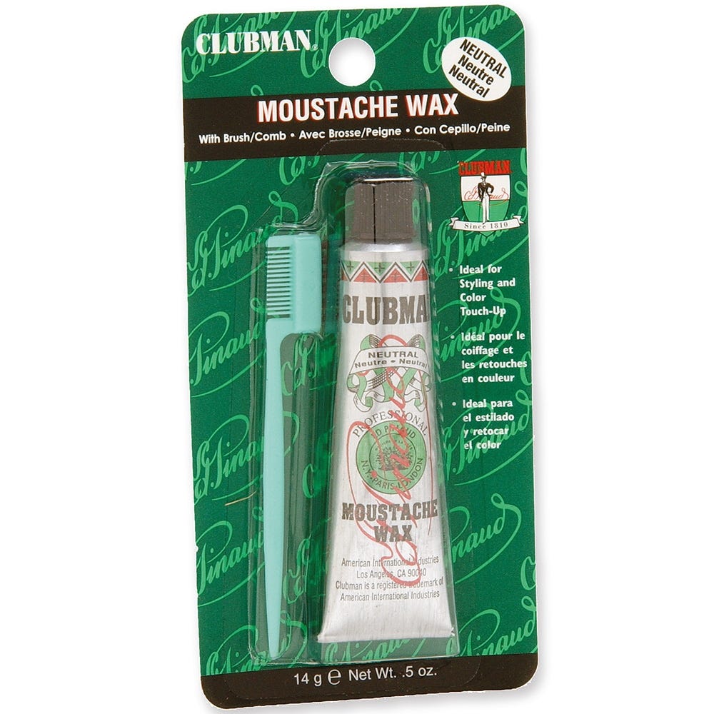 Clubman Pinaud Moustache Wax Hang Pack - Neutral 14 g