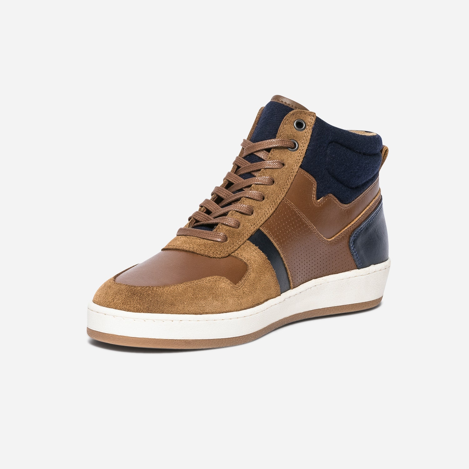 Basket cognac et marine éco-conçue bi matière