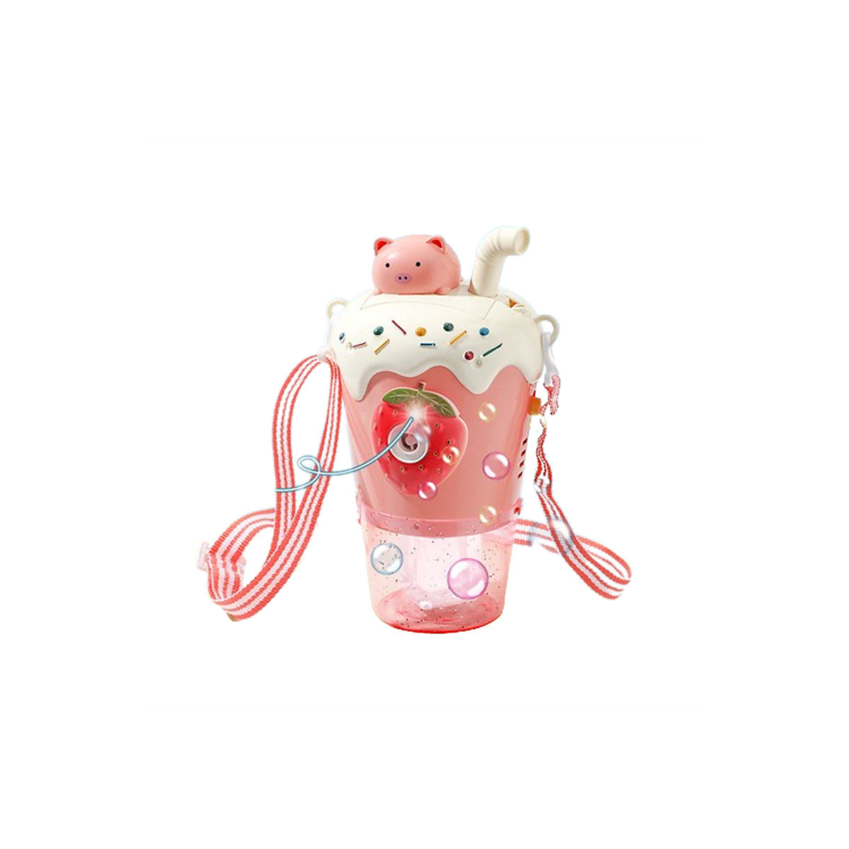 Milchteetasse Kinderblasenmaschine Kinderspielzeug im Freien Beleuchtung, Musik, automatische Seifenblasenpistole, Outdoor-Spielzeug für Kinder