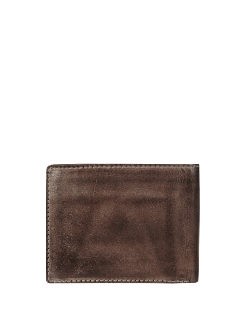 Portemonnaie aus Leder im Retro-Look in schwarz