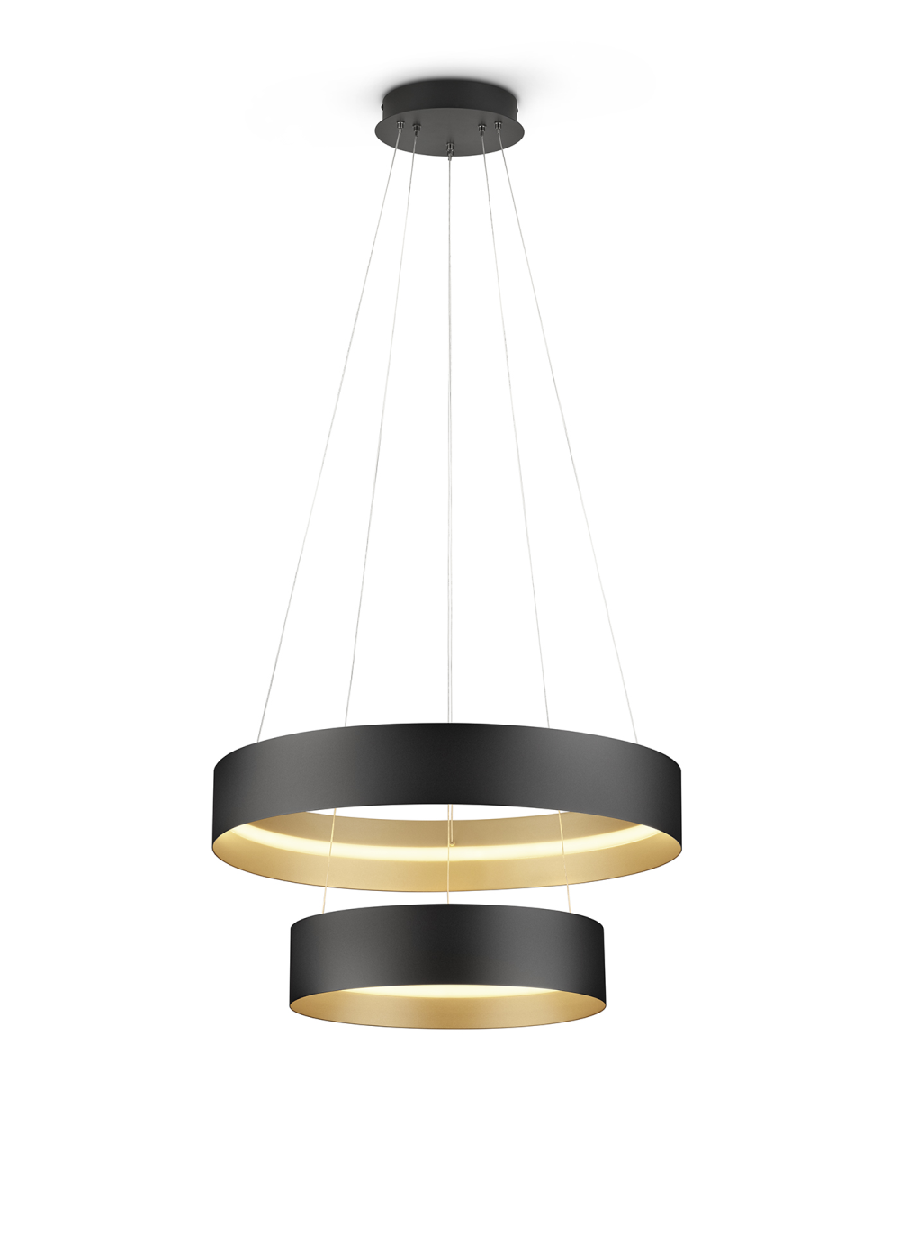 Pendelleuchte Loop Schwarz-Gold