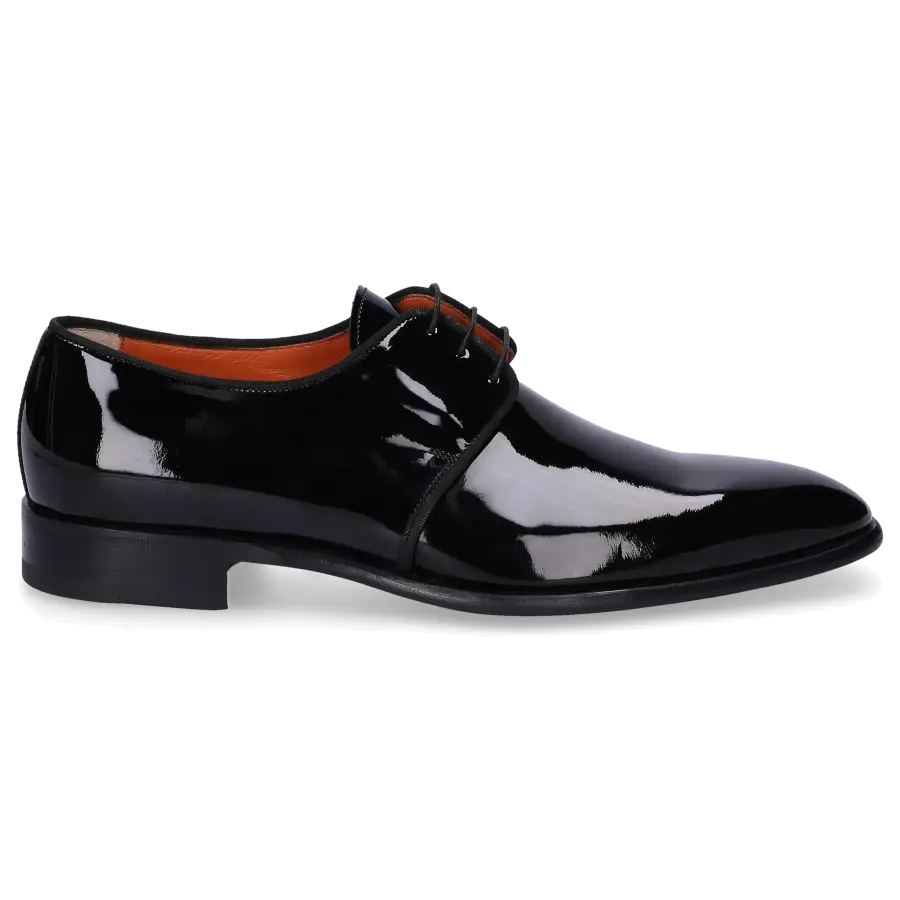 Santoni - Businessschuhe Derby 14667 Lackleder - schwarz