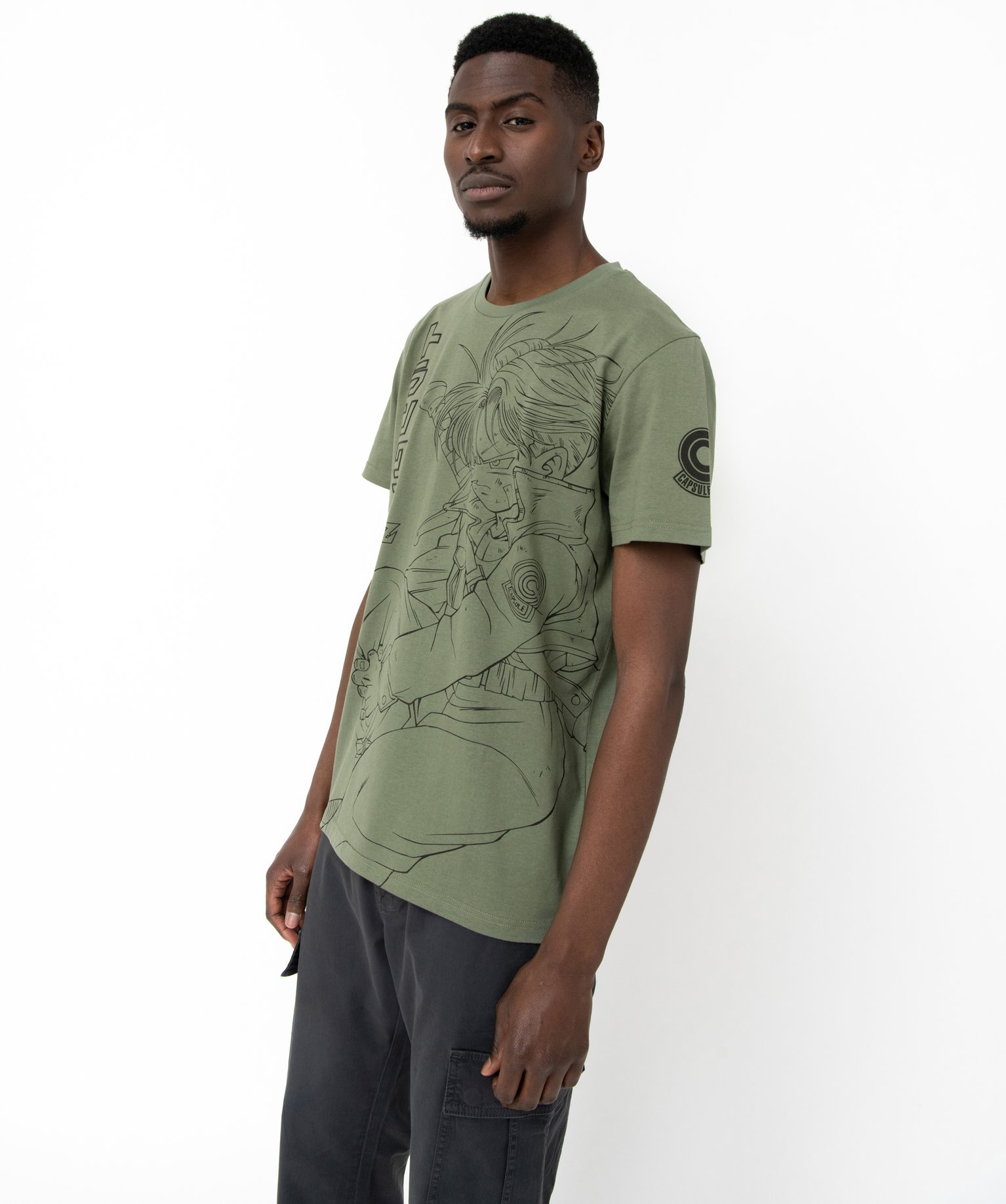 Tee-shirt à manches courtes imprimé homme - Dragon Ball Z kaki | GEMO