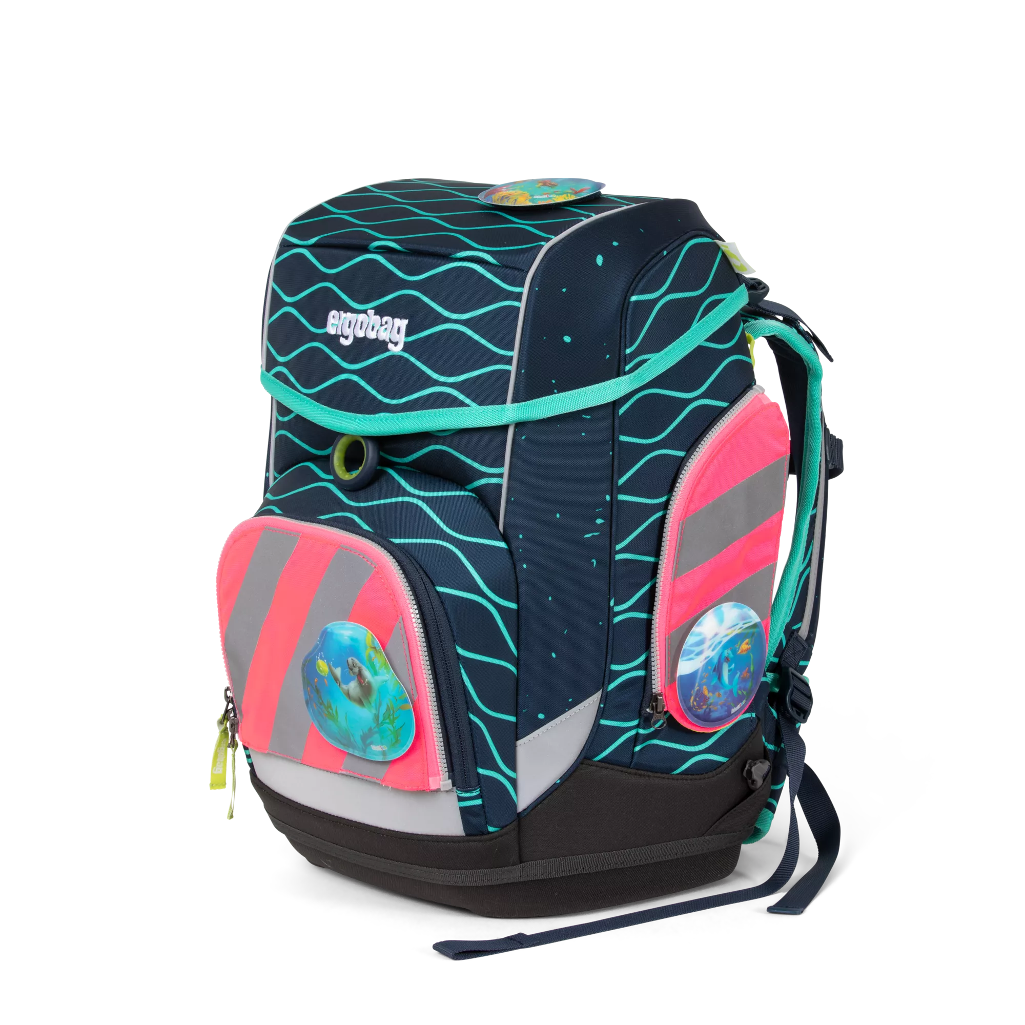 ergobag Zip-Set mit Reflektorstreifen Pink