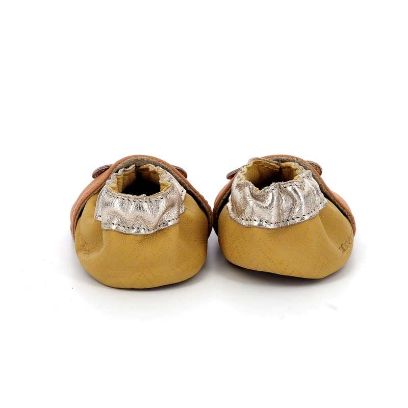 Chaussons cuir tannage vegetal Leopardo