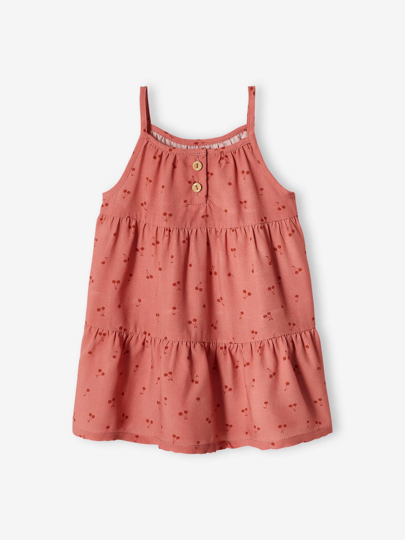 Robe fluide bébé à volants bleu grisé
