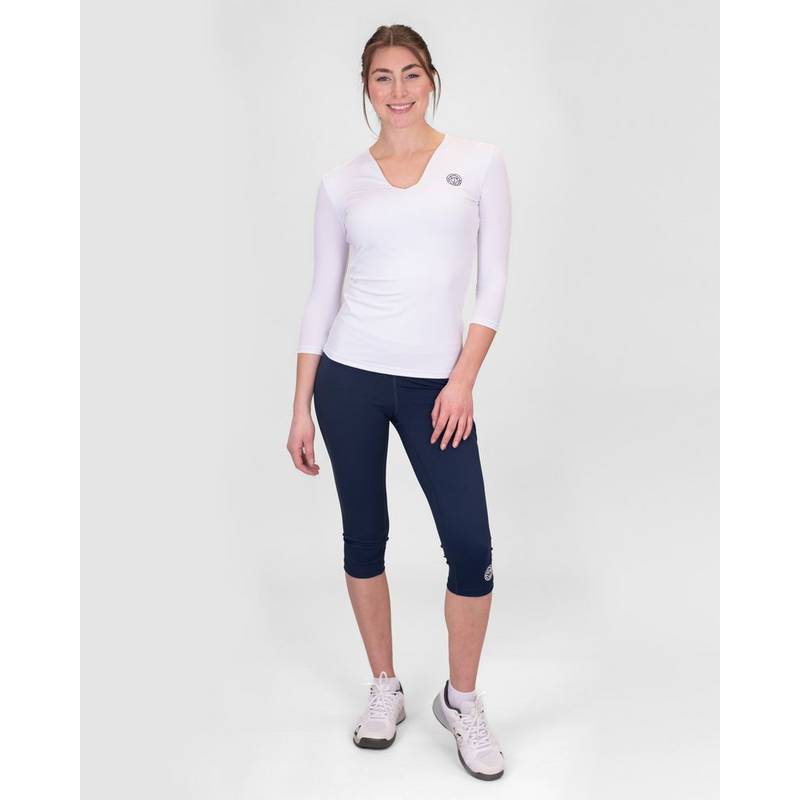 BIDI BADU Crew V-Neck Longsleeve Tennisshirt Damen