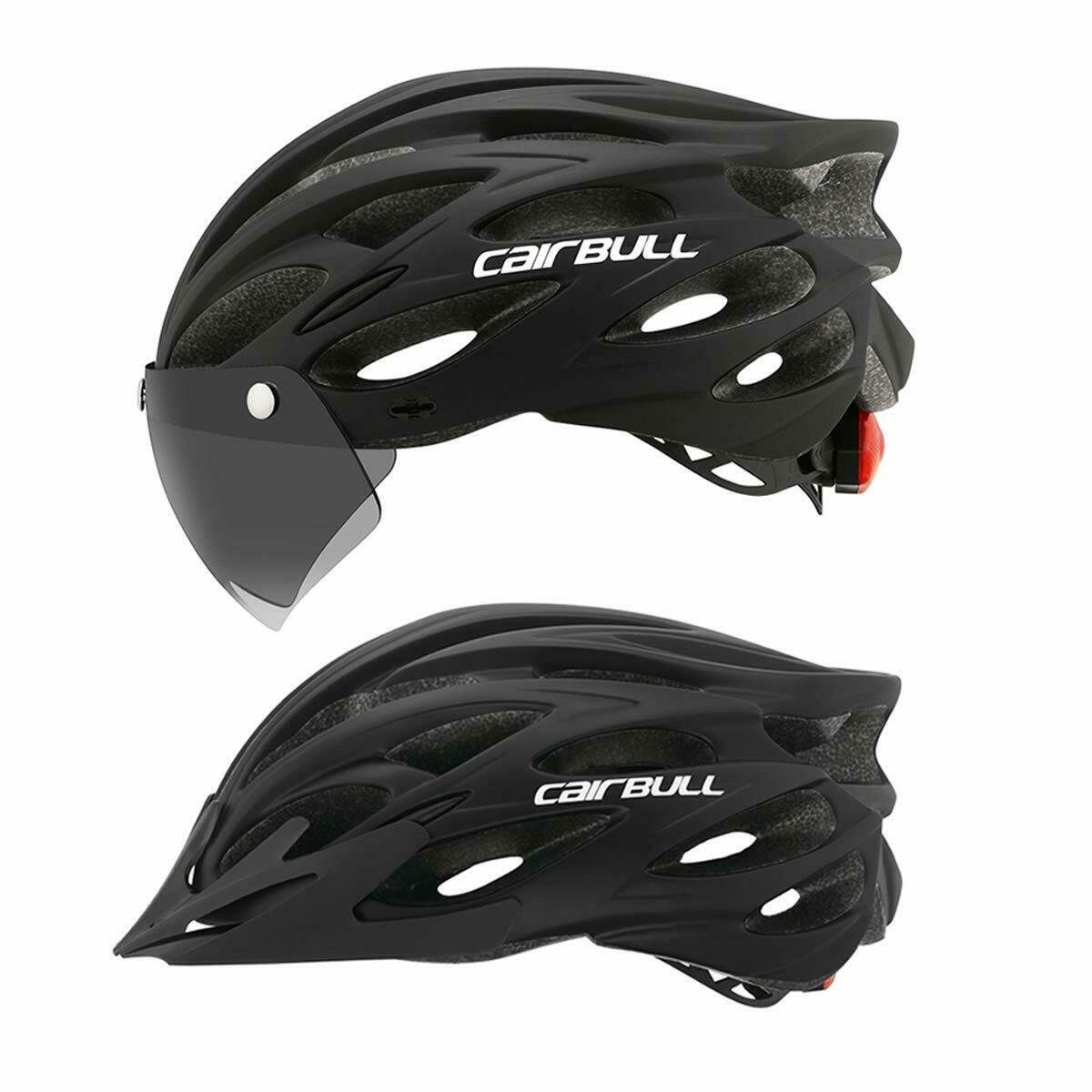 meeteu Fahrradhelm Fahrradhelm mit Schutzbrille Visier (Schutzhelm, Radhelm), mit Schutzbrille Visier,54-61 cm