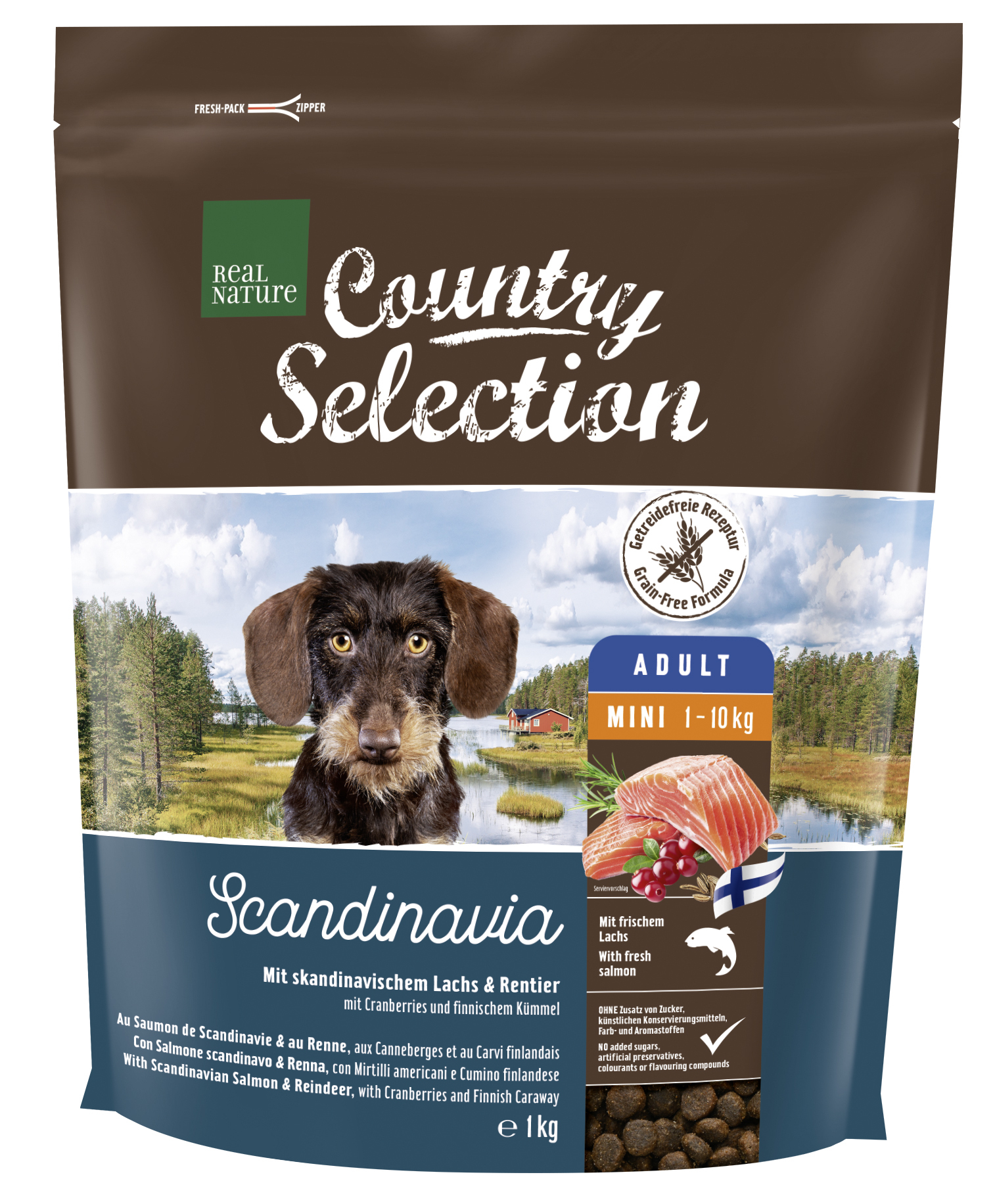 REAL NATURE Hundetrockenfutter REAL NATURE Country Selection Mini Adult Scandinavia 1 kg