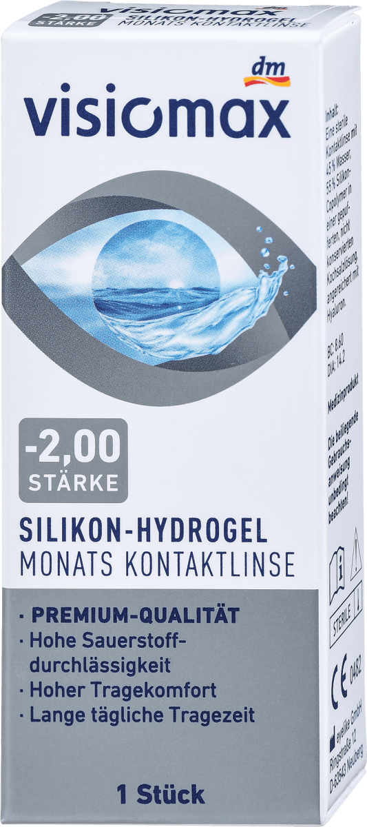 Silikon-Hydrogel Monatslinse Dioptrie - 2,0, 1 St