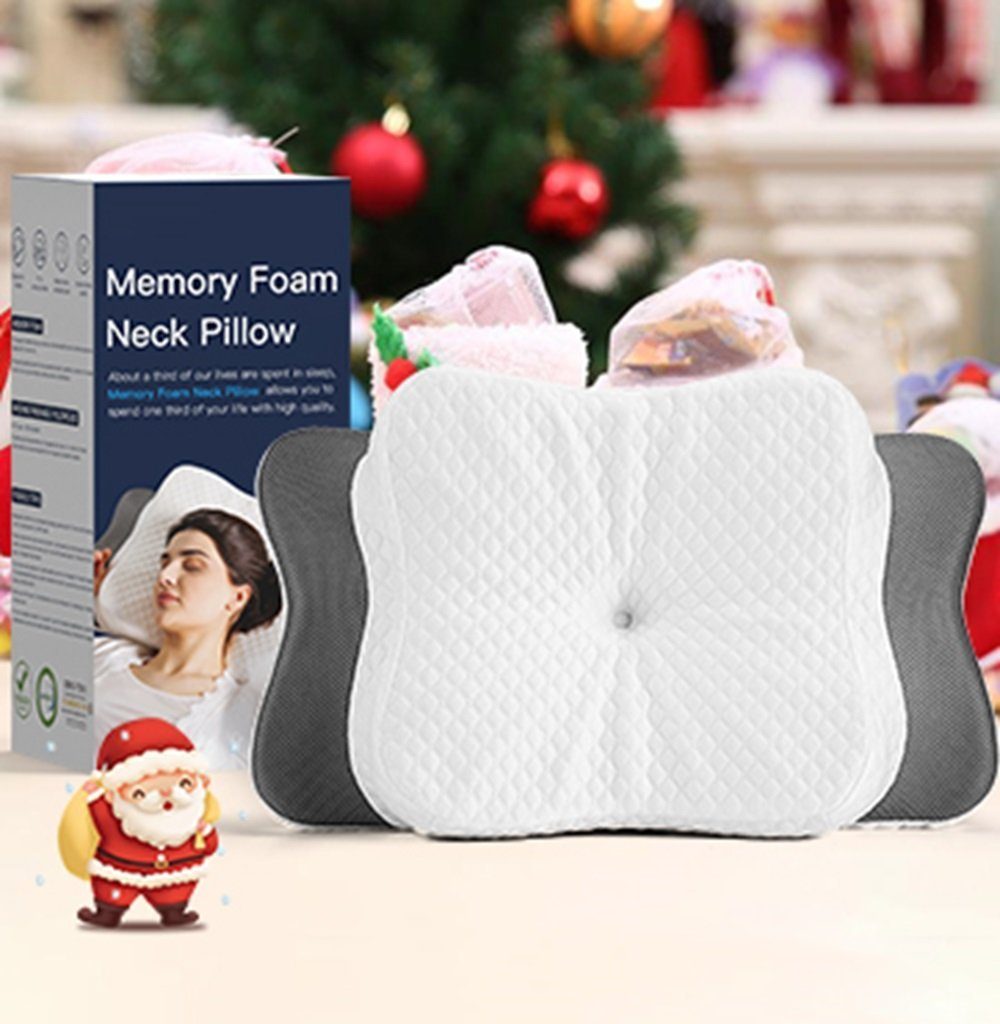 Nackenstützkissen 60X38cm Kopfkissen aus Memory Schaum, höhenverstellbare Schlafkissen, Elegear, Füllung: Memory-Foam, Rückenschläfer, Seitenschläfer, Bauchschläfer, gegen Nackenschmerzen
