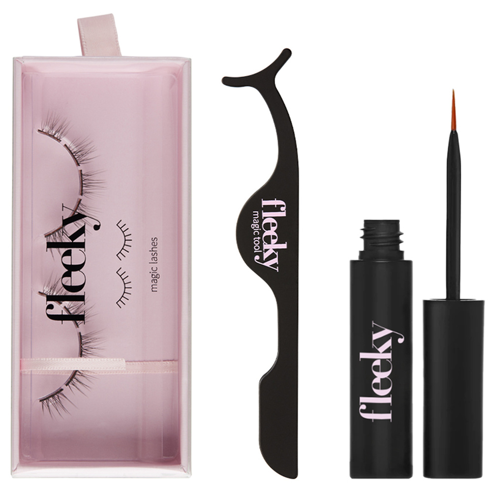 Fleeky Magic Lashes - Kit Faux Cils avec Colle & Applicateur cils artificiels
