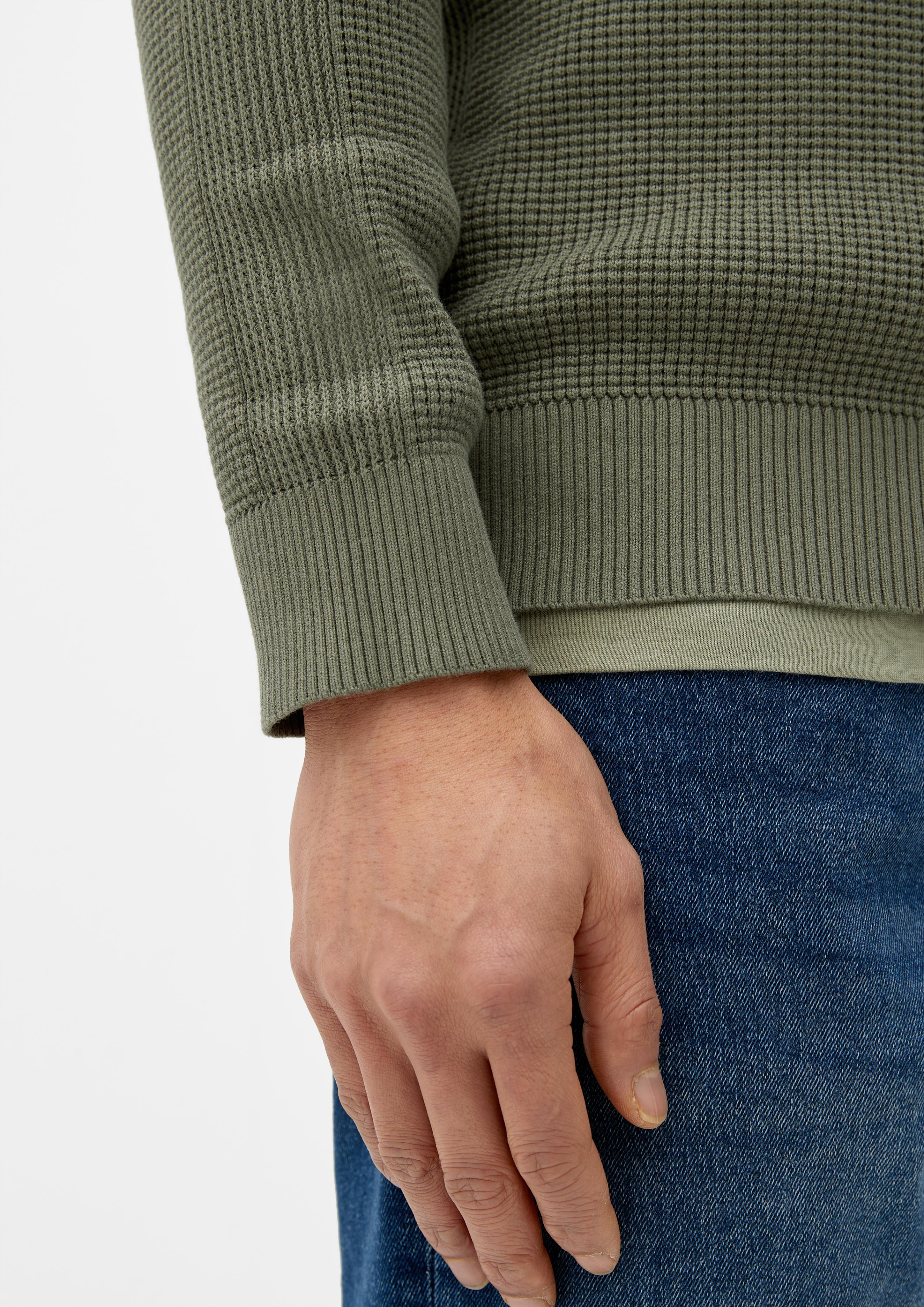 Pullover mit Waffelpiqué-Struktur  2129585-7815