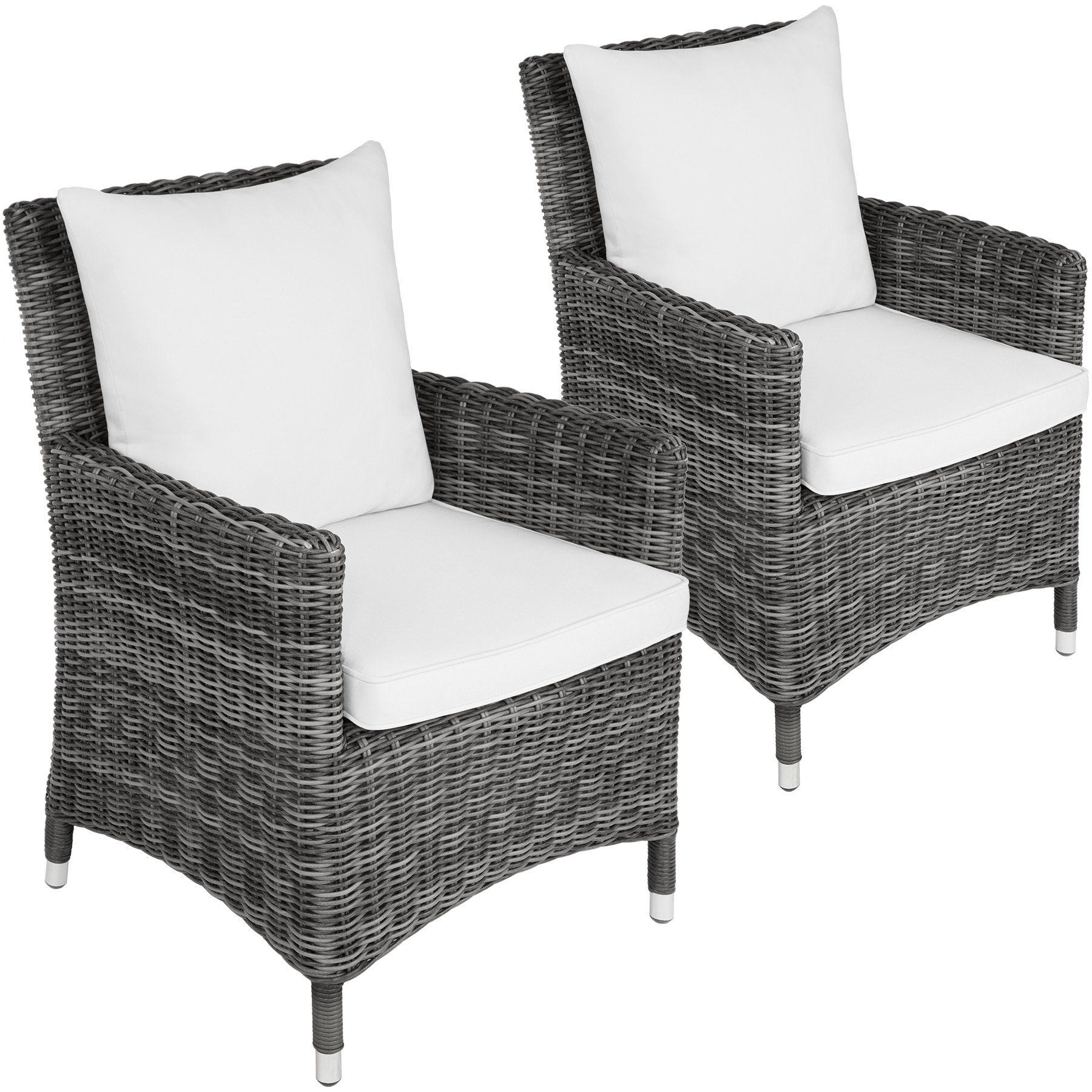 tectake Rattanstuhl Sanremo (2er, 2 St), Schmutzabweisend
