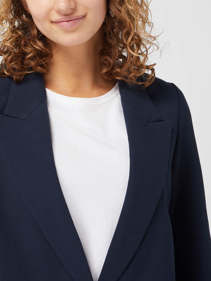 Blazer mit Reverskragen in marineblau