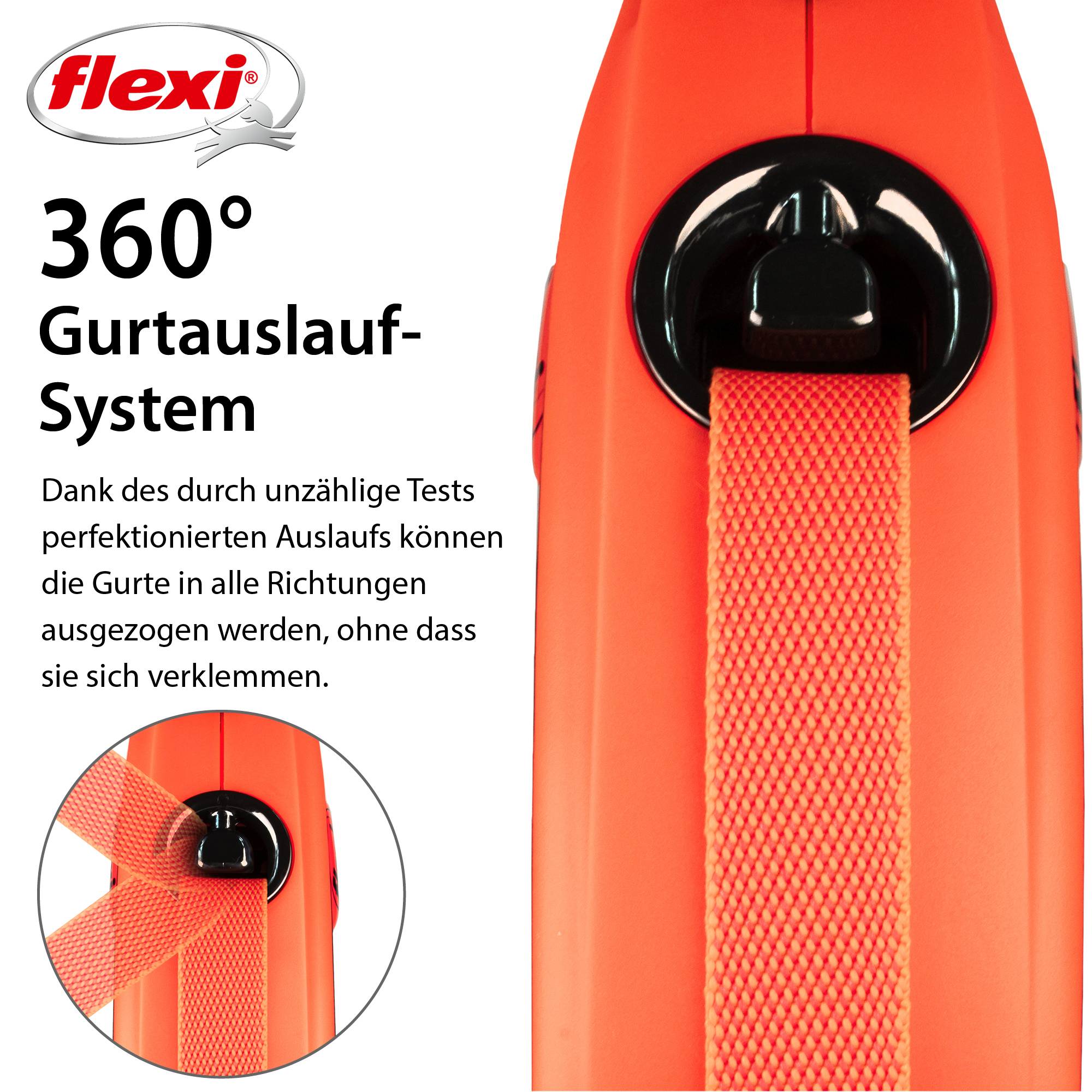 Flexi Hundeleinen Flexi XTREME Gurt-Rollleine orange/ schwarz L, 5 m