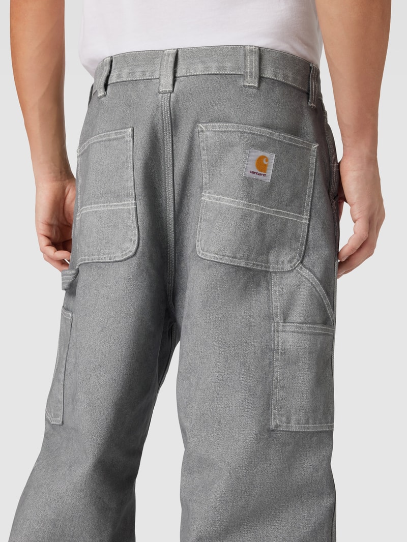 Bootcut Jeans in Melange-Optik in anthrazit meliert