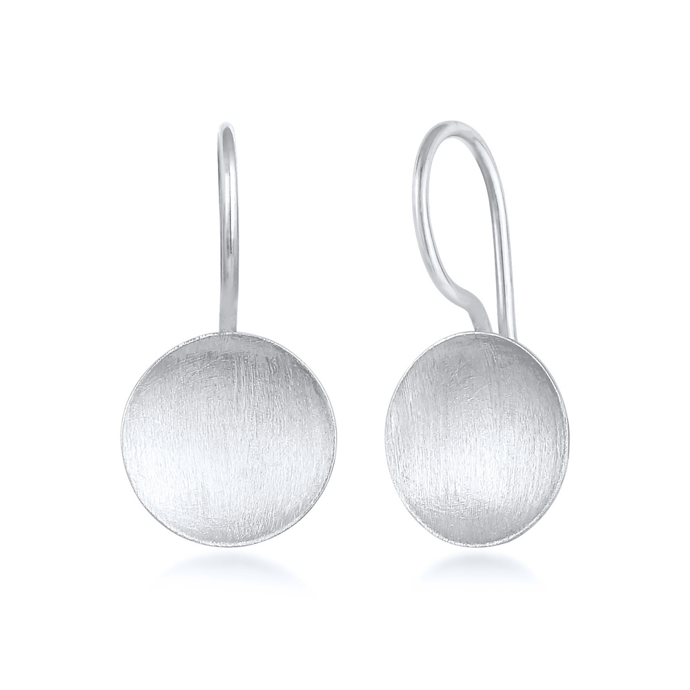 Nenalina Nenalina Boucles d'Oreilles en argent  boucles d'oreilles dames rondes avec surfa Boucles d'oreilles