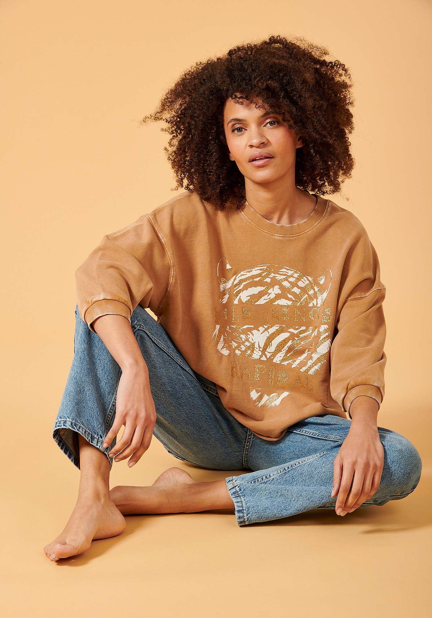 FALL   Sweat marron femme 100% coton