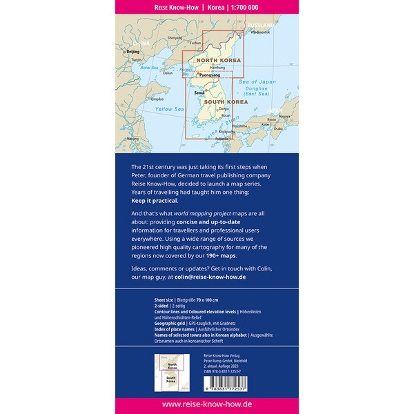 RKH WMP KOREA, NORD UND SÜD - Straßenkarte