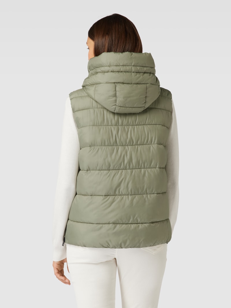 Oversized Steppweste mit Reißverschlusstaschen in mint