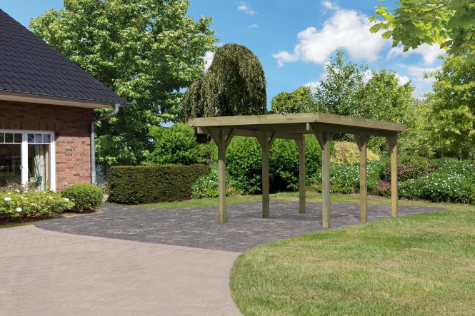 Karibu Flachdach-Einzel-Carport 
