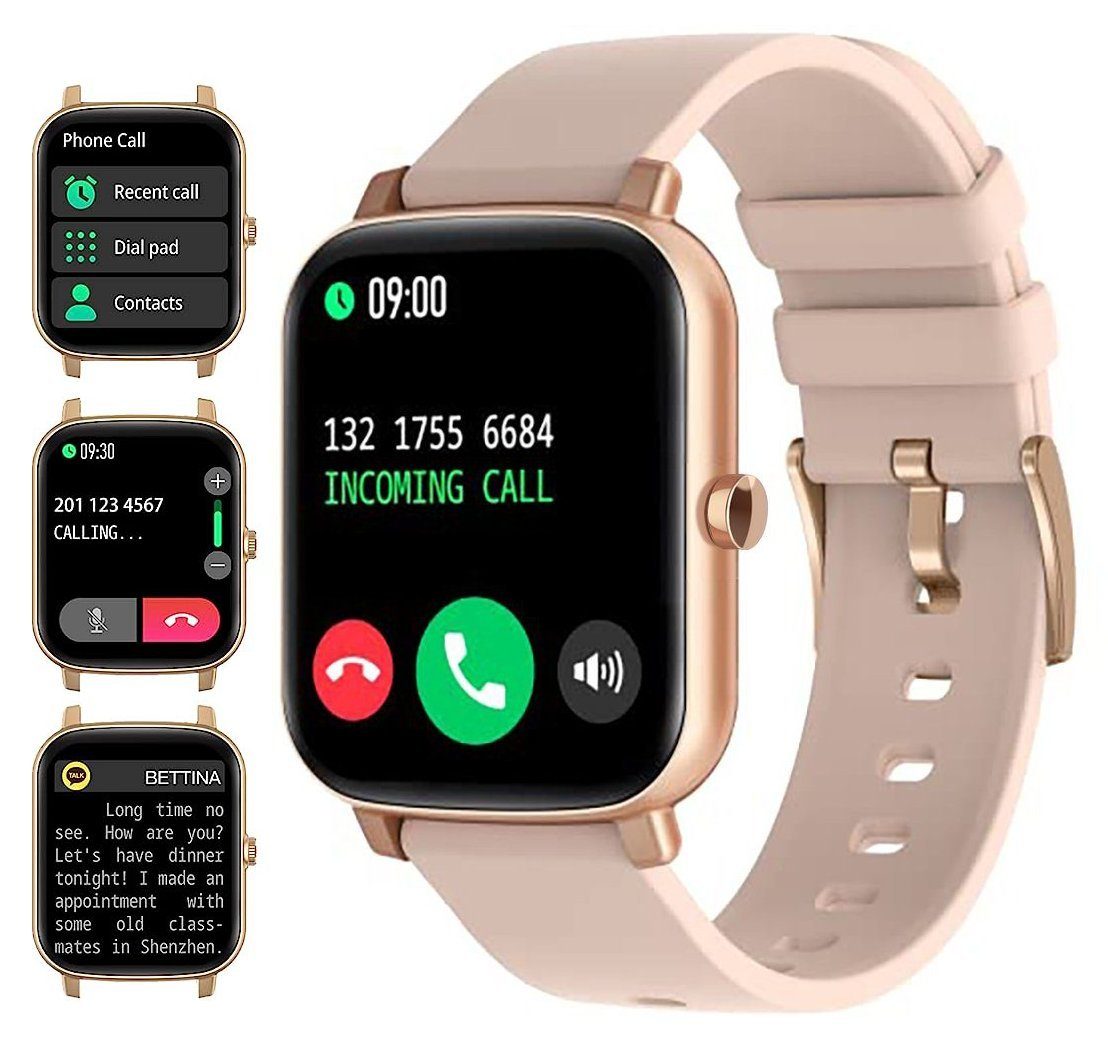Mutoy Smartwatch, Fitness Tracker Uhr, Damen Herren Smartwatch (Fitnessuhr mit Telefonfunktion 1,69