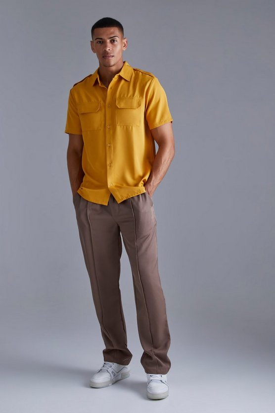 Kurzärmliges Utility Twill-Hemd & Hose