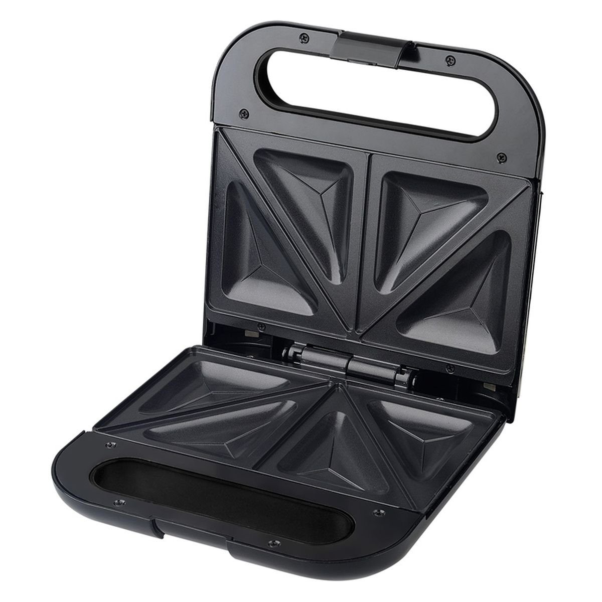 Noveen Sandwichmaker Sandwich Toaster Sandwichmaker mit Antihaft 800 Watt (Schwarz)