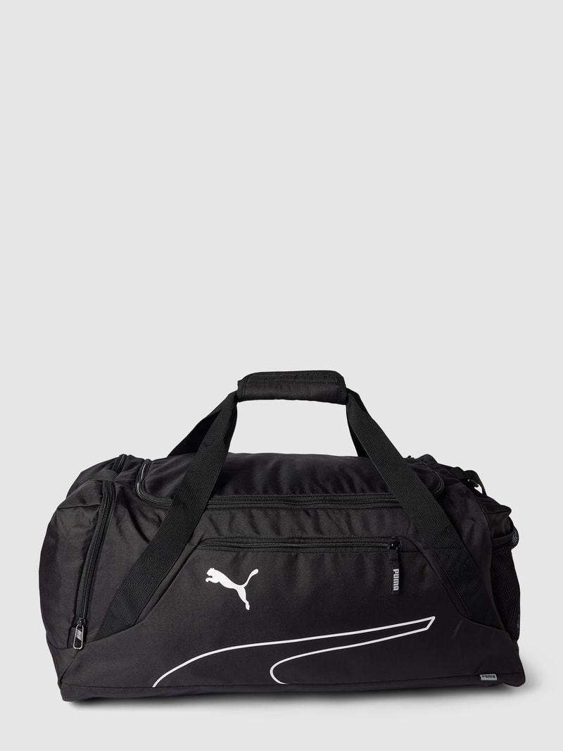 Sporttasche mit Label-Details in schwarz