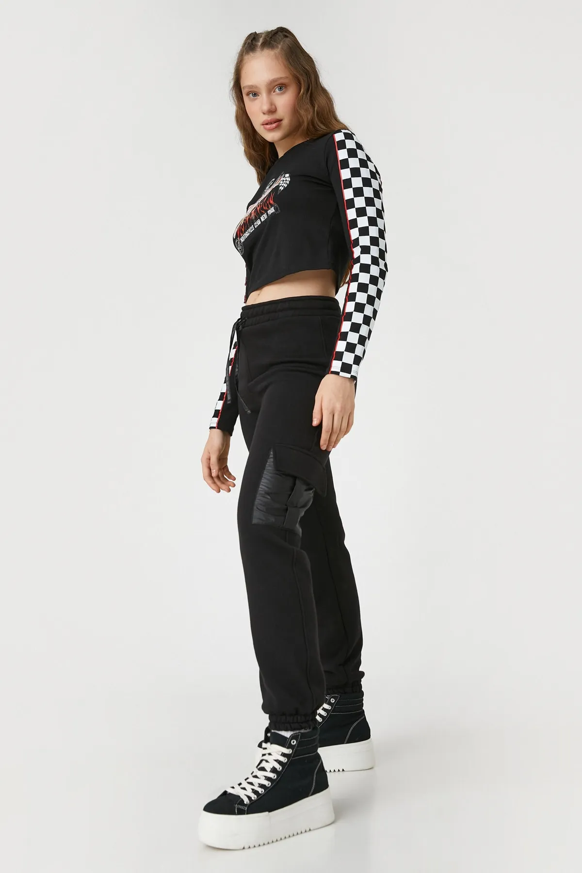 Koton  Schwarze Damen-Jogginghose 3WAL40151IK
