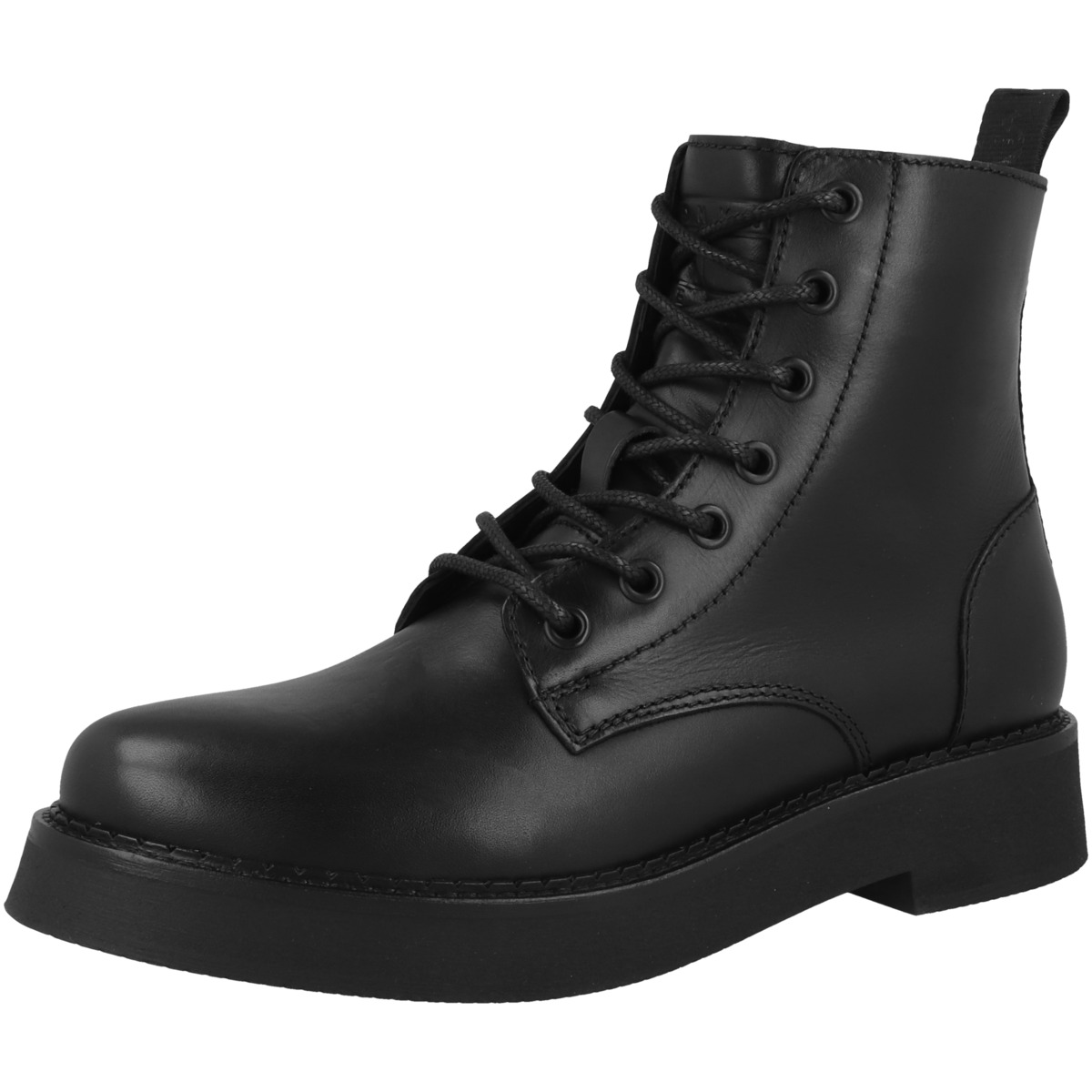Tommy Hilfiger Tommy Jeans Lace Up Flat Schnürboots schwarz