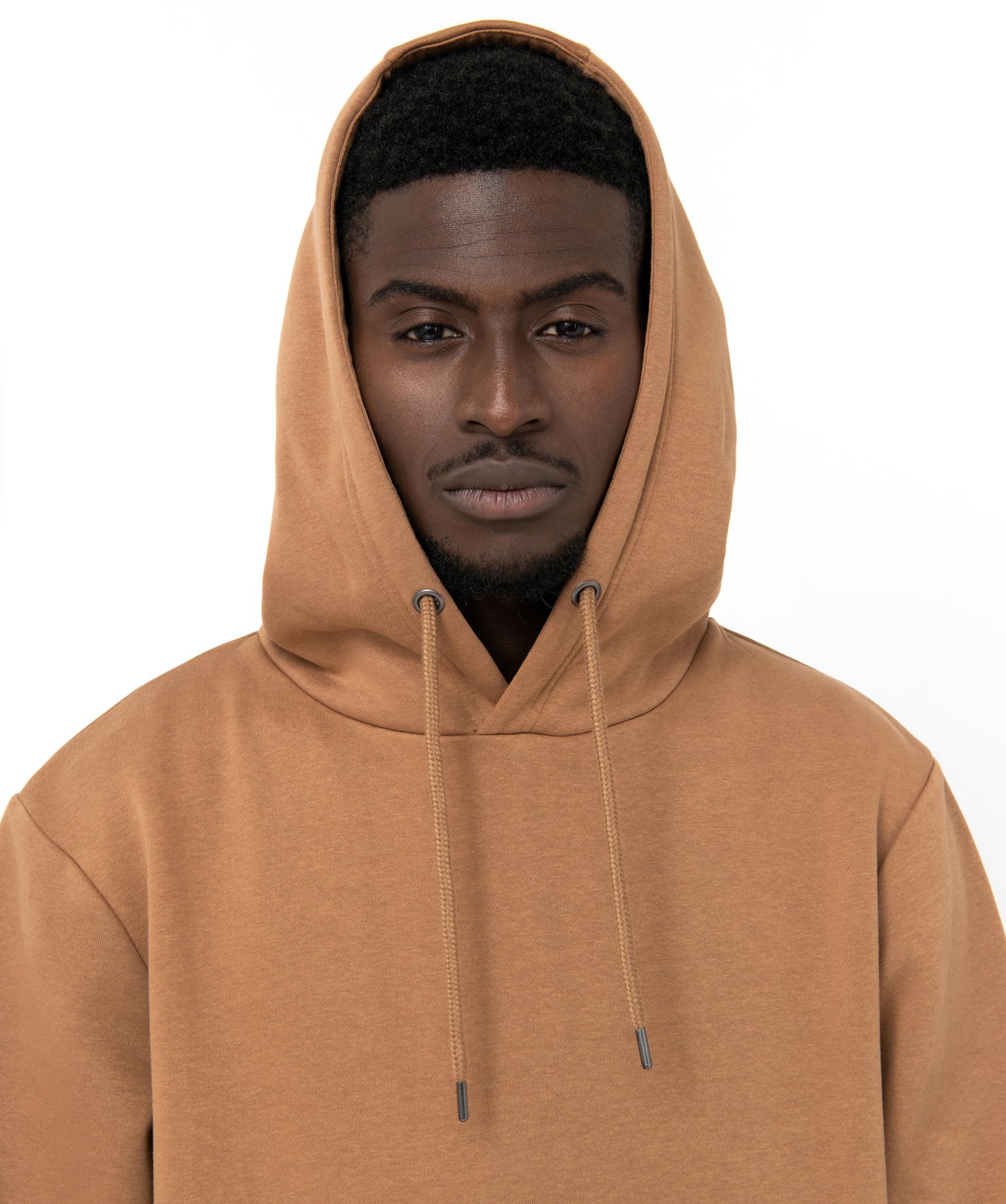 Sweat homme à capuche intérieur molletonné marron | GEMO