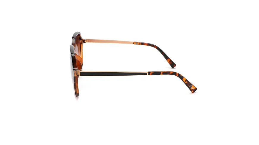 Caresse Brillenmode Sonnenbrille Metall demibraun