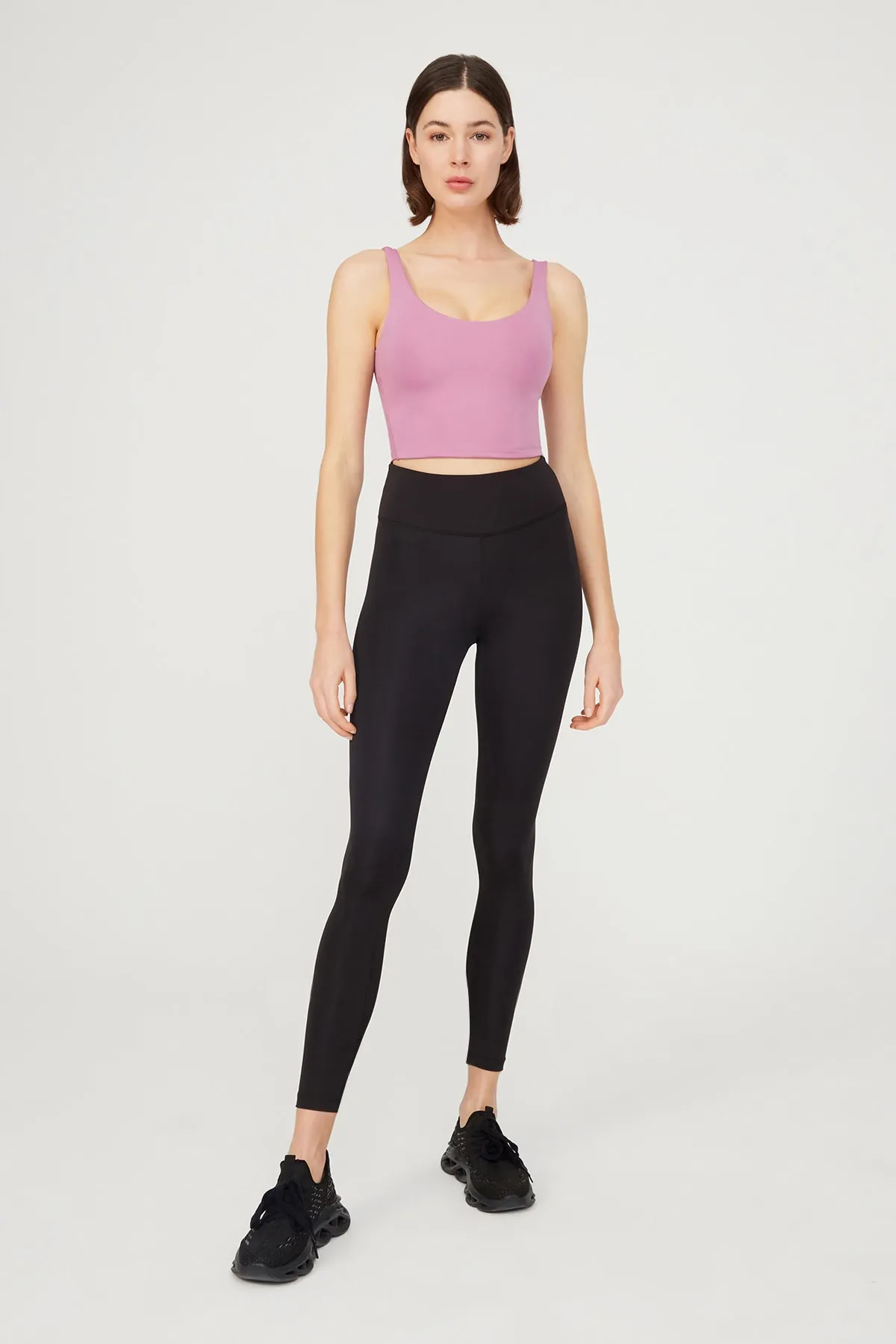 LOS OJOS  Lavendel, leicht unterstützter Rücken, detailliertes, bedecktes Crop-Top, Bustier, kurz geschnitten
