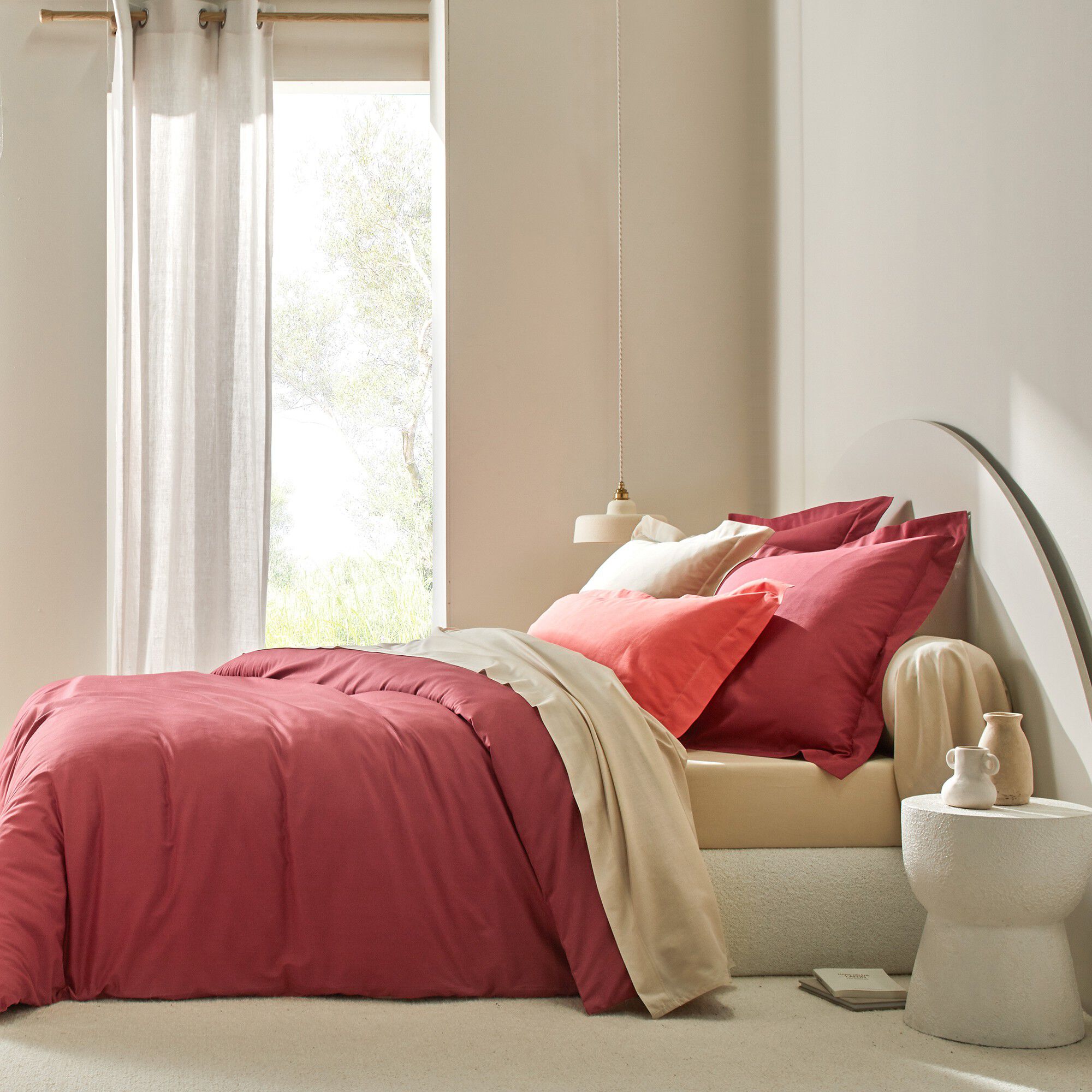 Linge de lit uni coton