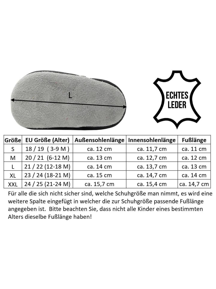 Yalion Leder-Krabbelschuhe 