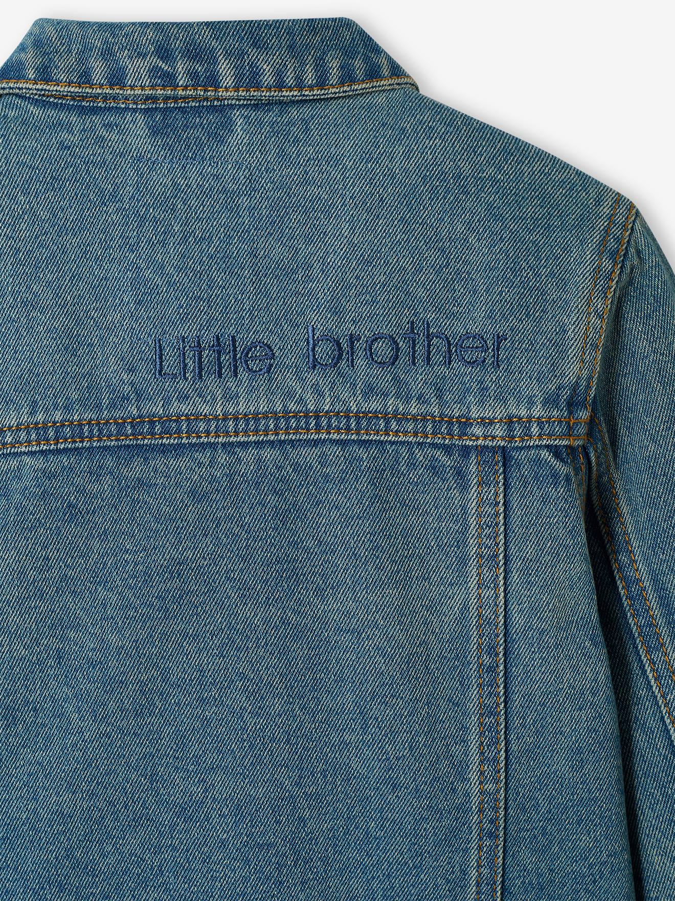 Vertbaudet Kinder Oversized-Jeansjacke waterless Oeko-Tex, personalisierbar - schwarz