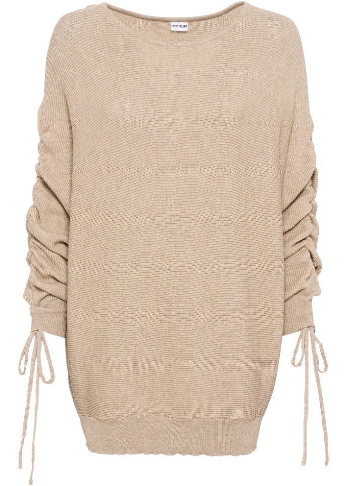 Pullover mit gerafften Ärmeln