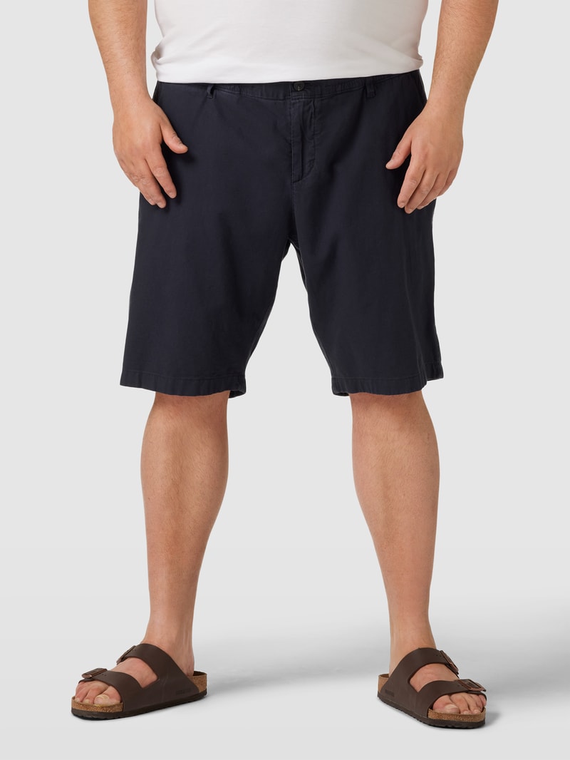 PLUS SIZE Bermudas mit Gesäßtaschen Modell 'Salo' in marineblau