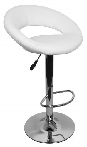 Amstyle Kreta Barhocker Leder Optik Weiß