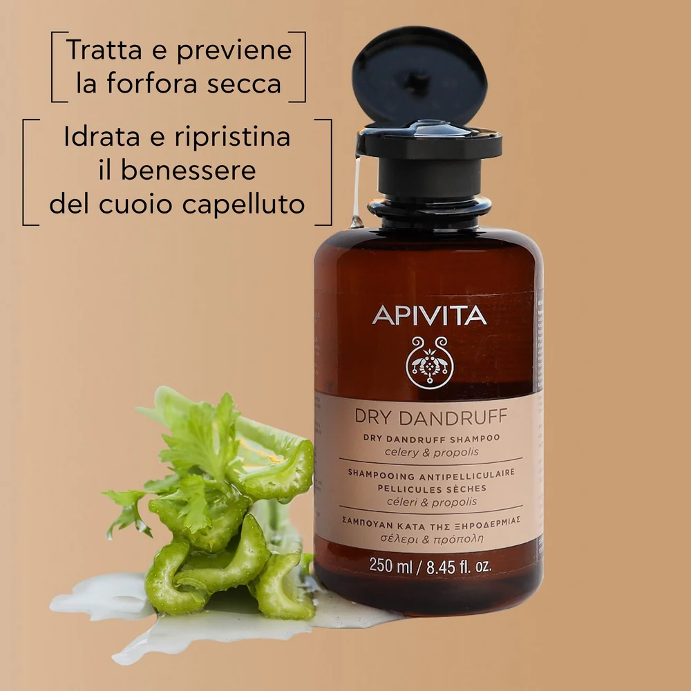 Champú anticaspa para cabello y caspa seca