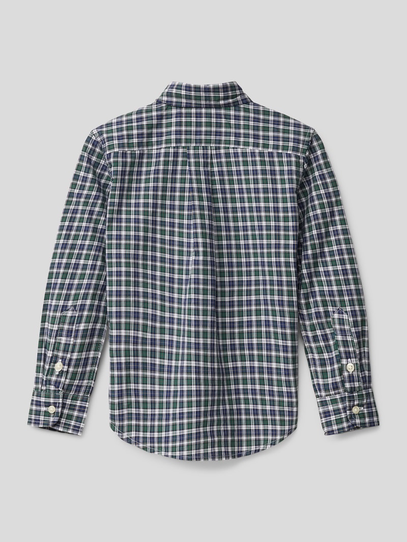 Hemd mit Label-Stitching in marineblau