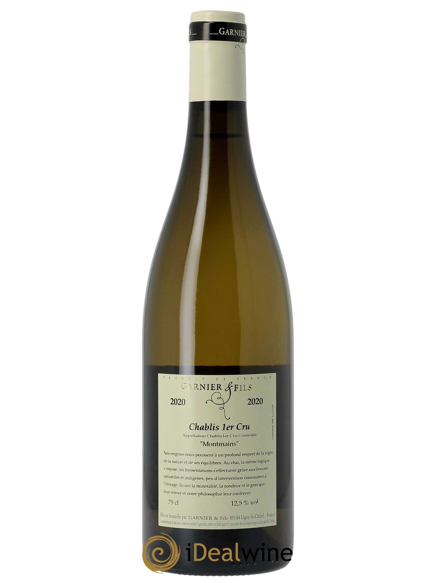 Chablis 1er Cru Montmains Garnier & Fils  2020 - Lot de 1 Bouteille