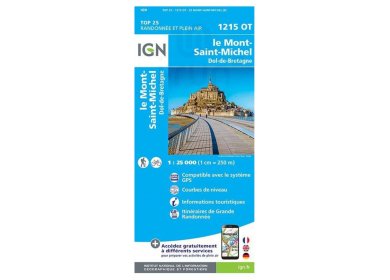 Carte IGN Le Mont-Saint-Michel 1215OT