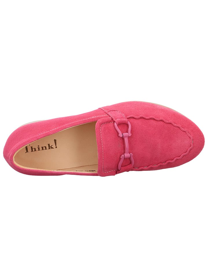 Think! Leder-Mokassins in Pink günstig kaufen
