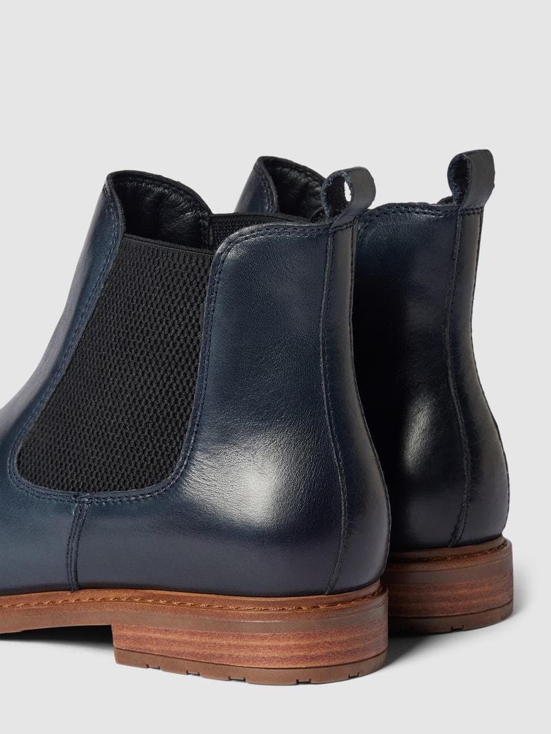 Chelsea Boots mit Kontraststreifen in marineblau